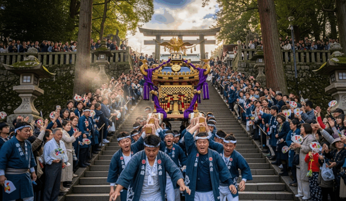 祭りのクライマックス!神様が還る「お上り」のルートと見どころ