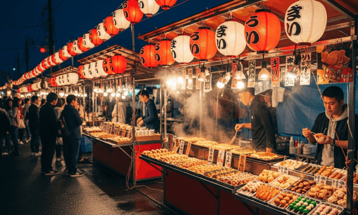 祭りの醍醐味！屋台の出店エリアとおすすめグルメ