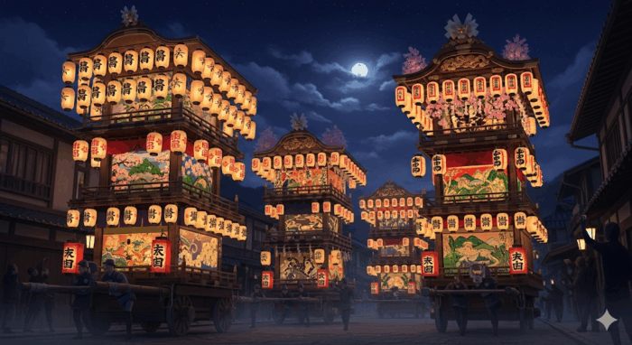 コース概要（宵曳山／御旅所神幸／翌日祭）