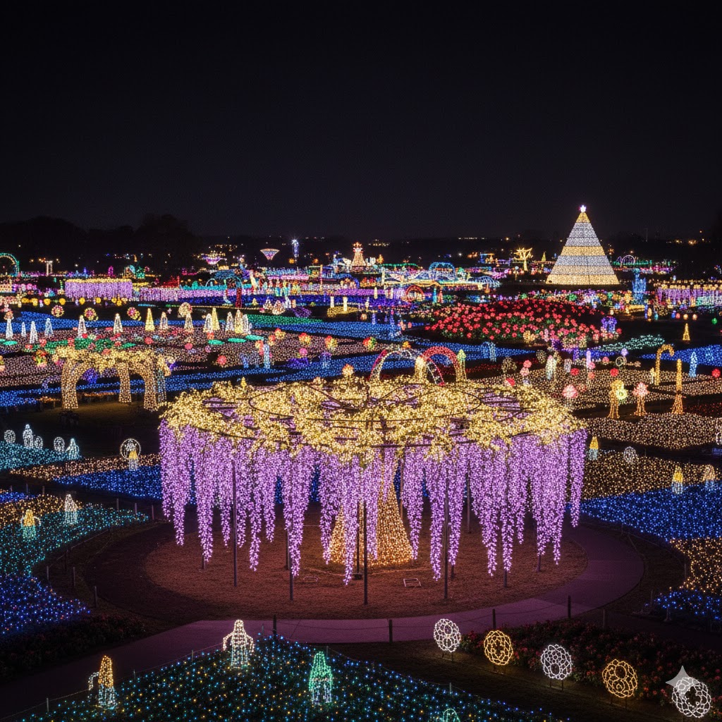 足利フラワーパークのイルミネーション「光の花の庭」の基本情報と料金