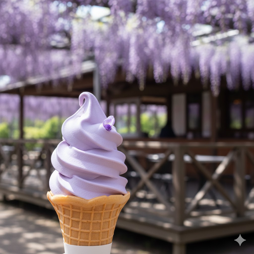 あしかがフラワーパーク名物 藤ソフトの値段と味の魅力