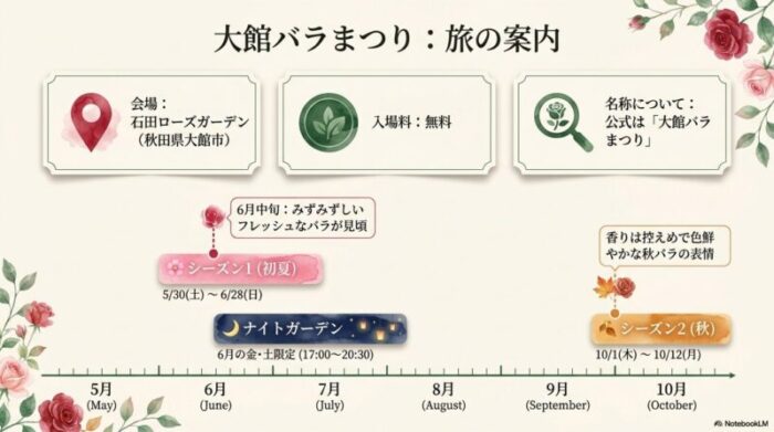 大館バラ祭り2026の開催概要