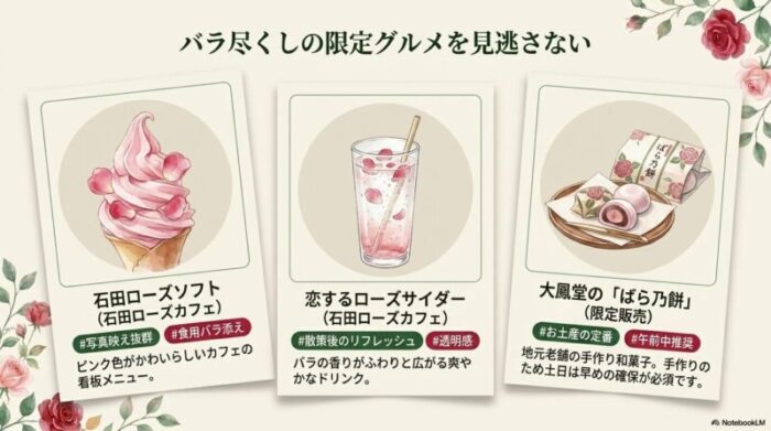 石田ローズカフェで楽しみたい限定グルメ