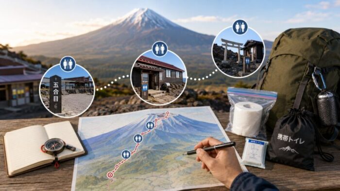 富士山登山のトイレはどうする?場所と使い方を先に確認